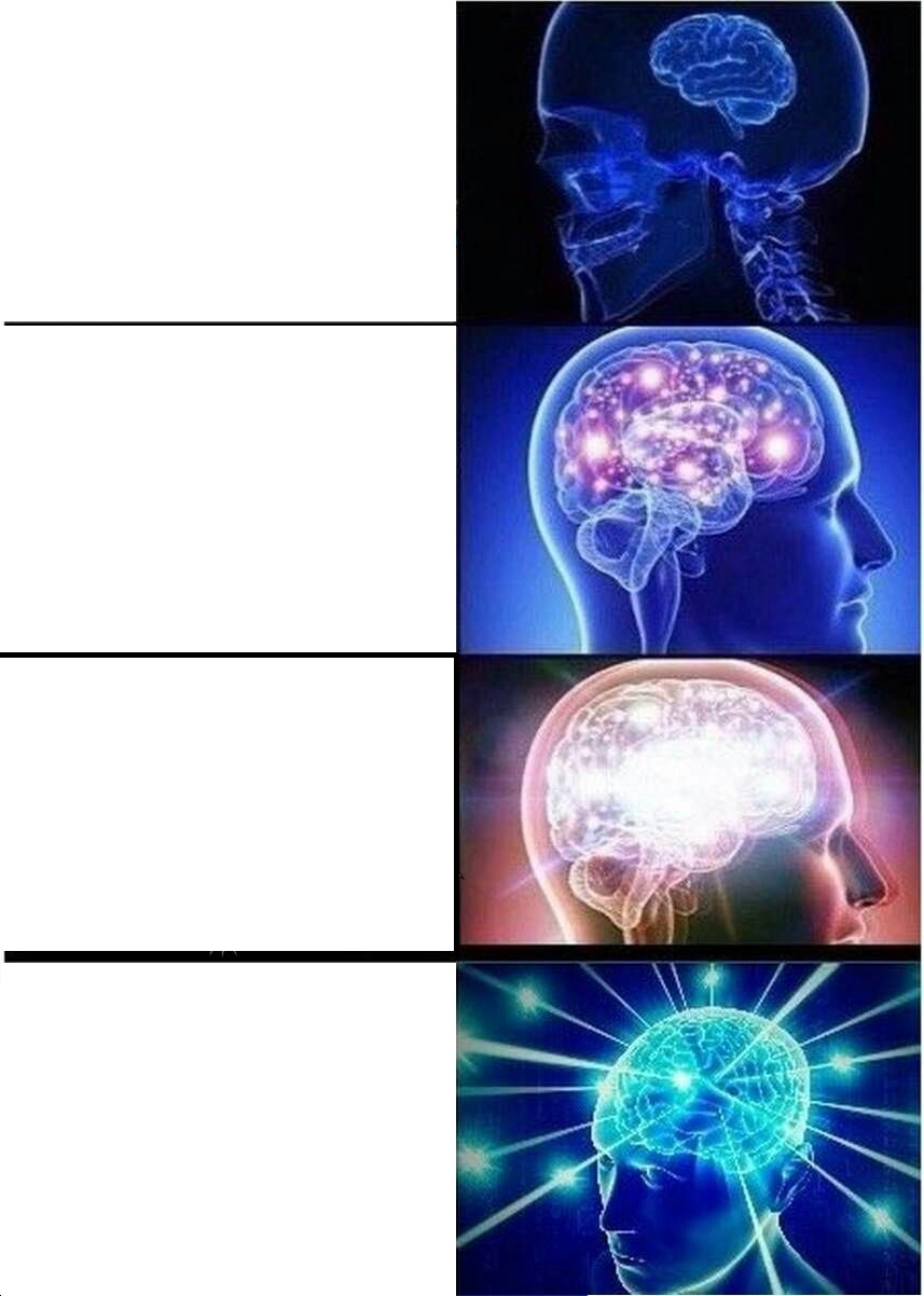 Expanding Brain meme about Cabau Lifestyle
